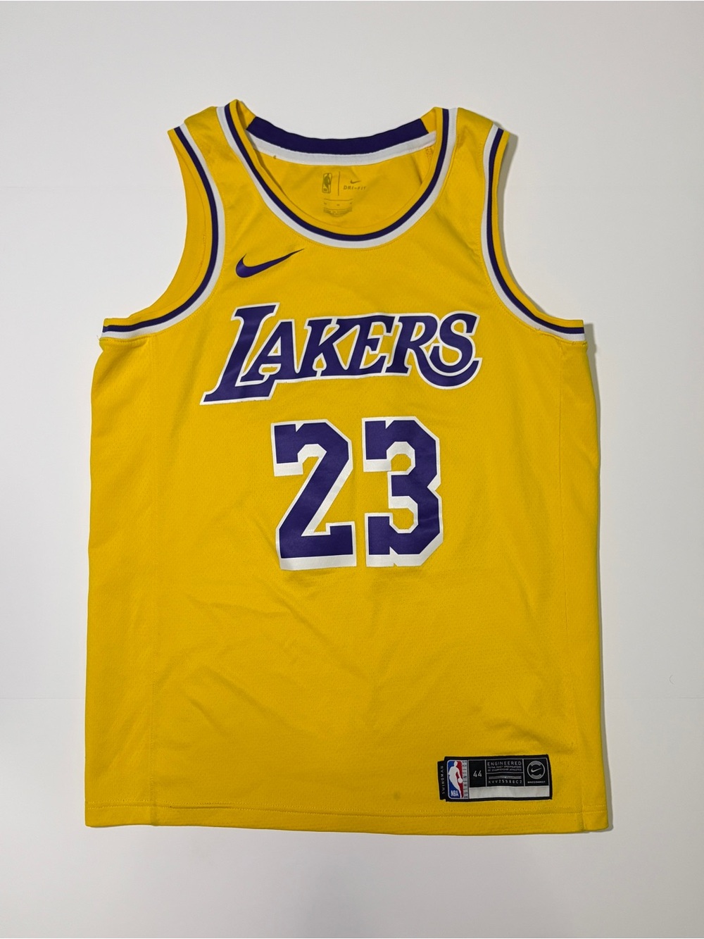 NBA Yellow & Purple Lakers #23 Basketball Jersey | SIZE M